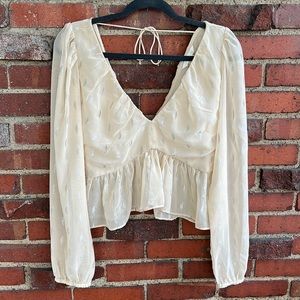 H&M Sheer Peplum Top